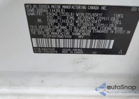 2011 Toyota Rav4 from USA, damaged, VIN 2T3ZF4DV3BW078466